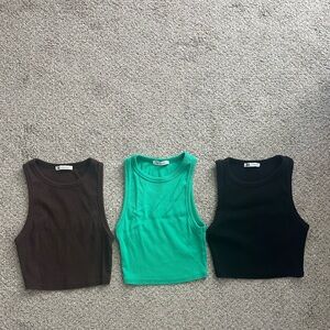 Zara cropped Tank Tops